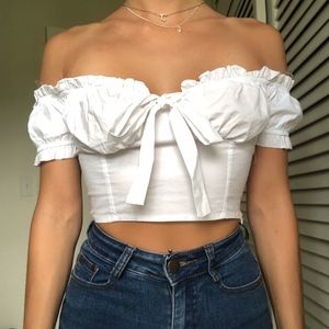 Fashion Nova Off The Shoulder Ruffle Blouse